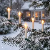 Esotec Solar Weihnachtsbaum Lichterkette mit 20 Kerzen wetterfest 102574