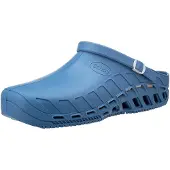Scholl Clog Evo - Professionelle Sanitär-Clogs für Damen und Herren - Ultraleicht, Bequem und Atmungsaktiv, mit Rutschfester Sohle, Herausnehmbarer Memory-Einlegesohle und Drehbarem Riemen – Größe 36.