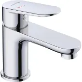 Kludi -X1 Waschtischarmatur Chrom, wassersparender Wasserhahn Bad Größe S, Auslau