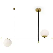 Maytoni Moderne Pendelleuchte Nostalgia 2xE14 excl. in Gold aus Metall Glas 40 W für Küche, Schlafzimmer, Wohnzimmer, Esszimmer, Lobby