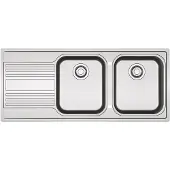 Franke RPX 621, Bündiges Waschbecken, Rechteckig, Edelstahl, Edelstahl, 2 Becken, Rechteckig