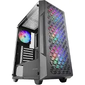 Mars Gaming MCGEO, Midi Tower, PC, Schwarz, ATX, micro ATX, Mini-ITX, Netz, SGCC, Gehärtetes Glas, Gaming