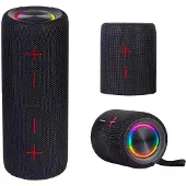 Trevi XR 8A44 DOUBLE, 20 W, Kabellos, USB Typ-C, Tragbarer Stereo-Lautsprecher, Schwarz, Zylinder