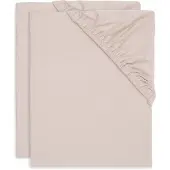 Jollein Spannbettlaken 2er-Pack Baumwollstretch 60x120 cm, Wild Rose