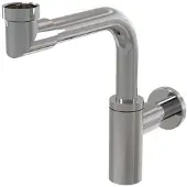 Alca Designsiphon 1 1/4" raumsparend, Ganzmetall