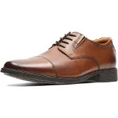 Clarks Herren Tilden Cap Derbys, Braun (Dark Tan Lea), 44.5 EU