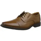 Clarks Herren Tilden Cap Derbys, Dunkelbraunes Leder, 40 EU