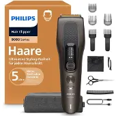Philips Hair Clipper HC9721 Serie 9000, Braun, 1 mm, Titan, Batterie, Integrierte Batterie, 1 h