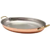 Genware Ovale Servierplatte Kupferbeschichtet 37,5 x 26 Cm
