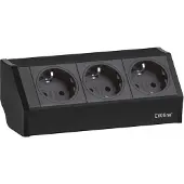 Evoline 159360001100 Steckdosenelement V-Dock 3 x Schuko schwarz