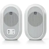 JBL 1 Serie 104 Kompakte aktive Desktop-Referenzlautsprecher mit Bluetooth, weiß