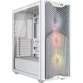 Corsair Midi Tower 3200D RS ARGB PC Case, Midi Tower, PC, Weiß, ATX, Mini-ATX, micro ATX, Stahl, Gehärtetes Glas, Multi