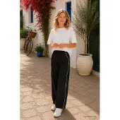 Tommy Life Jugend Sweatpants mit weitem Bein und elastischem Bund