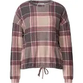 Street One Langarmshirt mit Rundhals und Karomuster