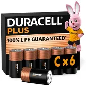 Duracell Plus C Alkaline-Batterien (6 Stück) 1.5V, LR14