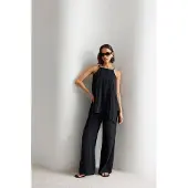 MixRay Weit geschnittener Halter-Jumpsuit