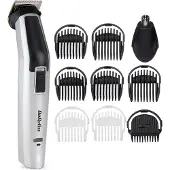 BaByliss 7255U/PE 10-IN-1 Titanium Multi Groomer Konturenschneider, Akkubetrieb, 5 Kammaufsätze, abwaschbar