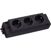 Evoline Schulte 159103000100 Steckdosenleiste Express 3 x Schuko, GST18, schwarz