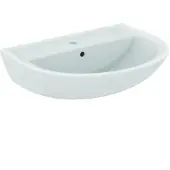Ideal standard Eurovit Waschtisch 650mm, 1 Hahnloch, mit Überlauf, Weiß, W332201