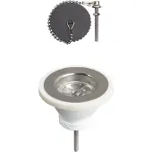 Wirquin 30723129 Ablaufgarnitur für Küchenspüle, 1 Becken, Ø 60 mm, mit Stöpsel