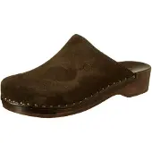 Berkemann Damen suède vetersluiting Clogs, Braun, 37.5 EU