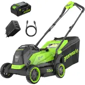 Greenworks 24V Akku-Rasenmäher Li-Ion 24V, 33 cm Schnittbreite, bis 280 m², kabe
