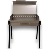 Grillpeter Mangal Bulat 70 Schaschlikgrill 3mm Edelstahl Edelstahldeckel