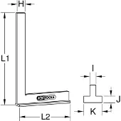 Ks Tools 300.0215 Anschlagwinkel nach DIN 875/1, 400mm