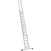 Iller-Leiter Iller Schiebeleiter in Industriequalität mit Seilzug und Traverse 2x22 Sprossen