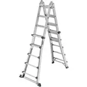 Munk Stufen-Teleskopleiter 4-teilig 4x5 Stufen mit Traverse