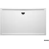 Riho Sion receveurs de douche rectangulaires, écoulement 90mm, sans pieds ni tablier, blanc brillant