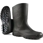 Dunlop Dee Gummistiefel, Halbhohe Regenstiefel Wasserdicht, Schwarz, Größe 43