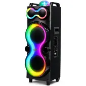 Pyle 240W Musikbox Bluetooth- Groß, Tragbar, Lichtshow und Kraftvollem Bass