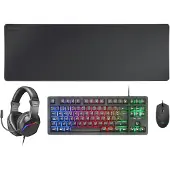 Mars Gaming MCP-RGB3, Kabelgebunden, USB, Membran Key Switch, QWERTY, RGB-LED, Schwarz