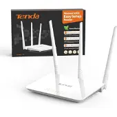 Tenda F3, Wi-Fi 4 (802.11n), Ethernet/LAN, Weiß, Tabletop-Router