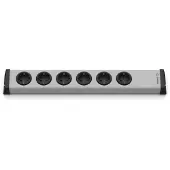 Ehmann 0200x00062300 Steckdosenleiste Universal 6-fach, ohne Kabel, anschließbar