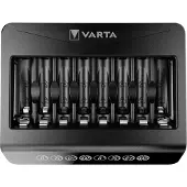 Varta LCD-Multiladegerät + AA und AAA (NiMH-Akkus, inkl. USB-C-Kabel), schwarz, Nickel-Metallhydrid (NiMH), Kurzschluß, AA, AAA