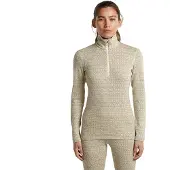 Icebreaker Women M 260 Tech Vertex Long Sleeve Half Zip Alpgeo undyed/cumin/j (IB0NU) M