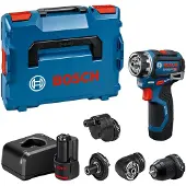 Bosch Schrauber GSR 12V-32 FC, 2x GBA 12V 2.0Ah, diverse Aufsätze, L-BOXX