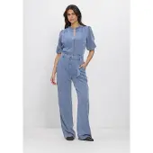 Freebird Damen Jumpsuits Dnm-tencell-26-1 - Lichtblauw - Größe M