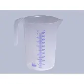 Hünersdorff Messkanne 2.000 ml, PP, 2 Skalen offener Griff, transparent und stapelbar