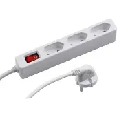 Meister Euro-Steckdosenleiste 3-fach – weiß – 1,4 m Kabel