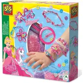 SES Creative Creative Glitzerarmbänder, Schmuck-Bastelset für Kinder, 4 Jahr(e), Blau, Pink, Violett, 1 Stück(e)