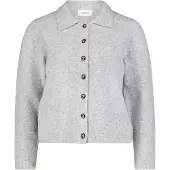 Cartoon Cardigan "Strick-Cardigan mit Kragen", Damen, Gr. 34, grau, Obermaterial: 66% Polyester PES. 18% Polyacryl PAN. 12% Polyamid PA. 4% Elasthan EL., Strickjacken Cardigan