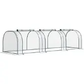 Aosom - Gewächshaus - 350L x 100B x 80H cm