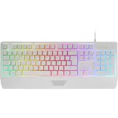 Mars Gaming MK124, Volle Größe (100%), Kabelgebunden, USB, Membran Key Switch, RGB-LED, Weiß