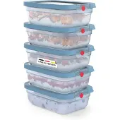 EMSA oneClick N1231200, Set, Rechteckig, 1,2 l, Blau, Durchscheinend, Deutschland, 217,3 mm