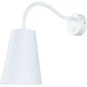 Licht-Erlebnisse Wandlampe Weiß mit Schalter stylisch WIRE Moderne Leuchte Leselampe Flexibel verstellbar Wohnzimmer Bett