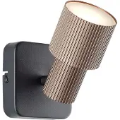 Brilliant Cadiz LED Wandleuchte 1-flammig GU10 10W/5W Warmweiß Schwarz Matt Bronze Gebürstet G01410/76