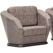 AEA Modern Sessel Relaxsessel Hochwertig Textil Polstersessel Grau Couch 1-Sitzer